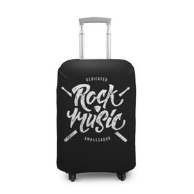 Чехол для чемодана 3D с принтом Rock Music в Курске, 86% полиэфир, 14% спандекс | двустороннее нанесение принта, прорези для ручек и колес | alternative | band | metal | music | nickelback | rock | альтернатива | барабан | гитара | инструмент | метал | музыка | найклбэк | нирвана | рок