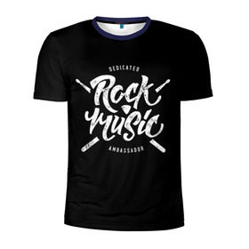 Мужская футболка 3D спортивная с принтом Rock Music в Курске, 100% полиэстер с улучшенными характеристиками | приталенный силуэт, круглая горловина, широкие плечи, сужается к линии бедра | alternative | band | metal | music | nickelback | rock | альтернатива | барабан | гитара | инструмент | метал | музыка | найклбэк | нирвана | рок