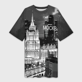Платье-футболка 3D с принтом Москва в Курске,  |  | Тематика изображения на принте: architecture | capital | city | clouds | lights | moscow | moscow state university | night | russia | sky | архитектура | город | мгу | москва | небо | ночь | облака | огни | россия | столица