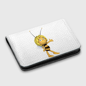 Картхолдер с принтом с принтом Пчелка Майя в Курске, натуральная матовая кожа | размер 7,3 х 10 см; кардхолдер имеет 4 кармана для карт; | Тематика изображения на принте: пчелка майя