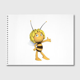 Альбом для рисования с принтом Пчелка Майя в Курске, 100% бумага
 | матовая бумага, плотность 200 мг. | Тематика изображения на принте: пчелка майя