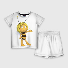 Детский костюм с шортами 3D с принтом Пчелка Майя в Курске,  |  | Тематика изображения на принте: пчелка майя