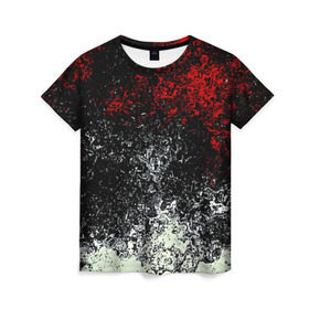 Женская футболка 3D с принтом Взрыв красок в Курске, 100% полиэфир ( синтетическое хлопкоподобное полотно) | прямой крой, круглый вырез горловины, длина до линии бедер | брызги | разноцветный | яркий