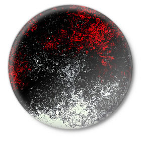 Значок с принтом Взрыв красок в Курске,  металл | круглая форма, металлическая застежка в виде булавки | брызги | разноцветный | яркий