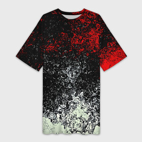 Платье-футболка 3D с принтом Взрыв красок в Курске,  |  | брызги | разноцветный | яркий