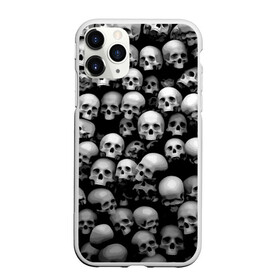 Чехол для iPhone 11 Pro матовый с принтом Черепа в Курске, Силикон |  | background | black | death | skeletons | skull | скелеты | фон | черепа | черный