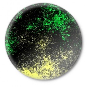 Значок с принтом Spray paint в Курске,  металл | круглая форма, металлическая застежка в виде булавки | брызги | пятна | разноцветный | яркий