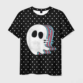 Мужская футболка 3D с принтом Полет приведения в Курске, 100% полиэфир | прямой крой, круглый вырез горловины, длина до линии бедер | funny | ghost | happy | hipster | holy | spirit | дух | полет | приведение | призрак | прикол | хипстер