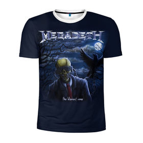 Мужская футболка 3D спортивная с принтом Megadeth. The Blackest Crow в Курске, 100% полиэстер с улучшенными характеристиками | приталенный силуэт, круглая горловина, широкие плечи, сужается к линии бедра | dave | megadeth | metal | mustaine | rattlehead | rock | thrash | vic | дейв | мастейн | мегадет | метал | рок | треш