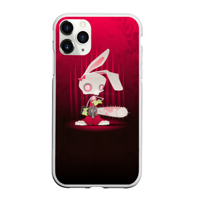 Чехол для iPhone 11 Pro матовый с принтом Заяц с бензопилой в Курске, Силикон |  | бензопила | девушке | зайка | заяц | красная | мульт | мультфильм | прикол | ужас | цветы
