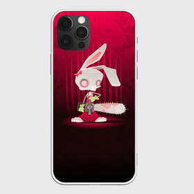 Чехол для iPhone 12 Pro Max с принтом Заяц с бензопилой в Курске, Силикон |  | Тематика изображения на принте: бензопила | девушке | зайка | заяц | красная | мульт | мультфильм | прикол | ужас | цветы