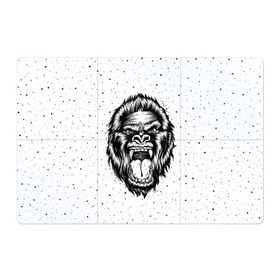 Магнитный плакат 3Х2 с принтом Рык гориллы в Курске, Полимерный материал с магнитным слоем | 6 деталей размером 9*9 см | animal | beast | gorilla | head | monkey | nature | rage | roar | голова | горилла | жиивотное | зверь | обезьяна | природа | рык | ярость