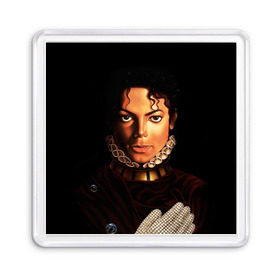 Магнит 55*55 с принтом Король Майкл Джексон в Курске, Пластик | Размер: 65*65 мм; Размер печати: 55*55 мм | king | michael jackson | pop music | король | майкл | музыка | перчатка | поп музыка