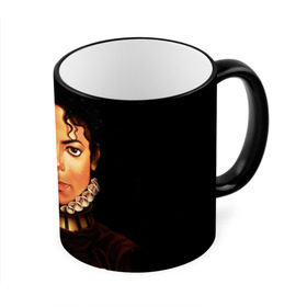 Кружка 3D с принтом Король Майкл Джексон в Курске, керамика | ёмкость 330 мл | Тематика изображения на принте: king | michael jackson | pop music | король | майкл | музыка | перчатка | поп музыка