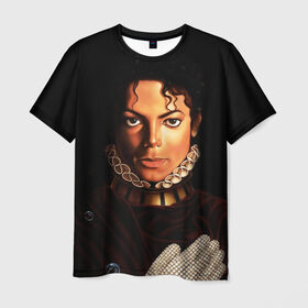 Мужская футболка 3D с принтом Король Майкл Джексон в Курске, 100% полиэфир | прямой крой, круглый вырез горловины, длина до линии бедер | Тематика изображения на принте: king | michael jackson | pop music | король | майкл | музыка | перчатка | поп музыка