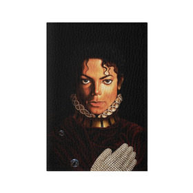 Обложка для паспорта матовая кожа с принтом Король Майкл Джексон в Курске, натуральная матовая кожа | размер 19,3 х 13,7 см; прозрачные пластиковые крепления | king | michael jackson | pop music | король | майкл | музыка | перчатка | поп музыка