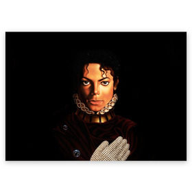 Поздравительная открытка с принтом Король Майкл Джексон в Курске, 100% бумага | плотность бумаги 280 г/м2, матовая, на обратной стороне линовка и место для марки
 | king | michael jackson | pop music | король | майкл | музыка | перчатка | поп музыка