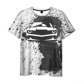 Мужская футболка 3D с принтом Chevrolet Camaro в Курске, 100% полиэфир | прямой крой, круглый вырез горловины, длина до линии бедер | camaro | chevrolet