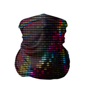 Бандана-труба 3D с принтом neon-abstract в Курске, 100% полиэстер, ткань с особыми свойствами — Activecool | плотность 150‒180 г/м2; хорошо тянется, но сохраняет форму | пиксельный