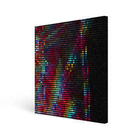 Холст квадратный с принтом neon-abstract в Курске, 100% ПВХ |  | пиксельный