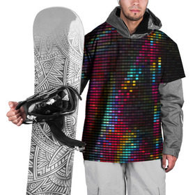 Накидка на куртку 3D с принтом neon-abstract в Курске, 100% полиэстер |  | Тематика изображения на принте: пиксельный