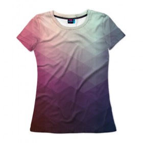 Женская футболка 3D с принтом Diamond в Курске, 100% полиэфир ( синтетическое хлопкоподобное полотно) | прямой крой, круглый вырез горловины, длина до линии бедер | 