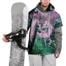 Накидка на куртку 3D с принтом Единорог в Курске, 100% полиэстер |  | единорог | лошадь | сказка | фантастика