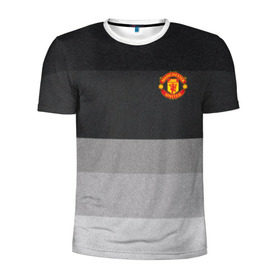 Мужская футболка 3D спортивная с принтом Manchester United - Noise (Шум) в Курске, 100% полиэстер с улучшенными характеристиками | приталенный силуэт, круглая горловина, широкие плечи, сужается к линии бедра | Тематика изображения на принте: manchester united | манчестер юнайтед | футбол