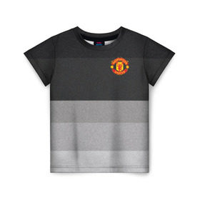 Детская футболка 3D с принтом Manchester United - Noise (Шум) в Курске, 100% гипоаллергенный полиэфир | прямой крой, круглый вырез горловины, длина до линии бедер, чуть спущенное плечо, ткань немного тянется | Тематика изображения на принте: manchester united | манчестер юнайтед | футбол