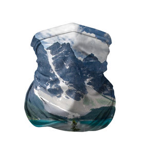 Бандана-труба 3D с принтом Горная река в Курске, 100% полиэстер, ткань с особыми свойствами — Activecool | плотность 150‒180 г/м2; хорошо тянется, но сохраняет форму | озеро | пейзаж | скалы