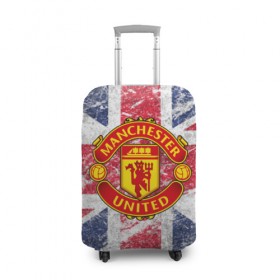 Чехол для чемодана 3D с принтом British Manchester United в Курске, 86% полиэфир, 14% спандекс | двустороннее нанесение принта, прорези для ручек и колес | british | manchester united | mu | игра | манчестер | манчестер юнайтед | мю | флаг британии | футбол | эмблема мю