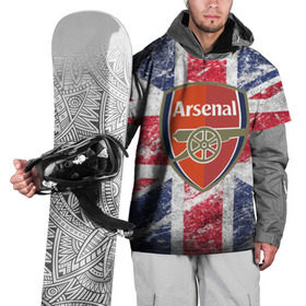 Накидка на куртку 3D с принтом British Arsenal в Курске, 100% полиэстер |  | арсена | британский флаг | эмблема