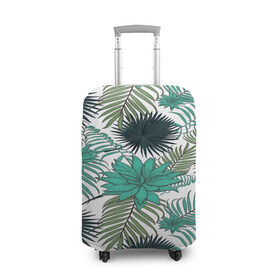 Чехол для чемодана 3D с принтом Tropical в Курске, 86% полиэфир, 14% спандекс | двустороннее нанесение принта, прорези для ручек и колес | flower | тропики | тропический | цветы