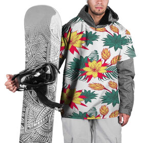 Накидка на куртку 3D с принтом Tropical Pattern в Курске, 100% полиэстер |  | Тематика изображения на принте: flower | поле | тропики | тропический | цветочки | цветы