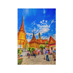 Обложка для паспорта матовая кожа с принтом Таиланд в Курске, натуральная матовая кожа | размер 19,3 х 13,7 см; прозрачные пластиковые крепления | architecture | bangkok | clouds | landmark | people | sky | temple of the emerald buddha | thailand | tourism | архитектура | бангкок | достопримечательность | люди | небо | облака | таиланд | туризм | храм изумрудного будды