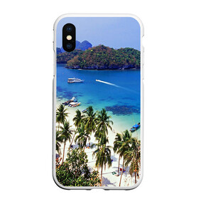 Чехол для iPhone XS Max матовый с принтом Таиланд в Курске, Силикон | Область печати: задняя сторона чехла, без боковых панелей | beach | clouds | islands | palm trees | people | sand | sea | ships | sky | thailand | tourism | корабли | люди | море | небо | облака | острова | пальмы | песок | пляж | таиланд | туризм