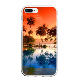 Чехол для iPhone 7Plus/8 Plus матовый с принтом Таиланд в Курске, Силикон | Область печати: задняя сторона чехла, без боковых панелей | Тематика изображения на принте: beach | clouds | hiking | sea | sky | sunset | swimming pool | thailand | бассейн | закат | море | небо | облака | пляж | таиланд | туризм