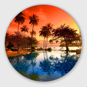Коврик круглый с принтом Таиланд в Курске, резина и полиэстер | круглая форма, изображение наносится на всю лицевую часть | beach | clouds | hiking | sea | sky | sunset | swimming pool | thailand | бассейн | закат | море | небо | облака | пляж | таиланд | туризм