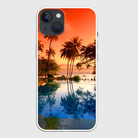 Чехол для iPhone 13 с принтом Таиланд в Курске,  |  | beach | clouds | hiking | sea | sky | sunset | swimming pool | thailand | бассейн | закат | море | небо | облака | пляж | таиланд | туризм