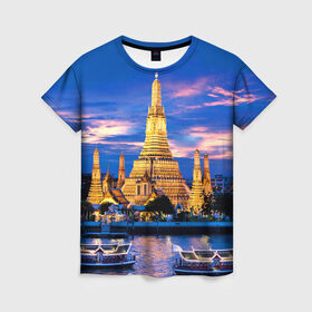 Женская футболка 3D с принтом Таиланд в Курске, 100% полиэфир ( синтетическое хлопкоподобное полотно) | прямой крой, круглый вырез горловины, длина до линии бедер | таиланд
