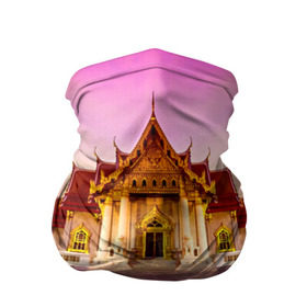 Бандана-труба 3D с принтом Таиланд в Курске, 100% полиэстер, ткань с особыми свойствами — Activecool | плотность 150‒180 г/м2; хорошо тянется, но сохраняет форму | landmark | reflection | temple | thailand | tourism | water | вода | достопримечательность | отражение | таиланд | туризм | храм