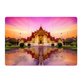 Магнитный плакат 3Х2 с принтом Таиланд в Курске, Полимерный материал с магнитным слоем | 6 деталей размером 9*9 см | landmark | reflection | temple | thailand | tourism | water | вода | достопримечательность | отражение | таиланд | туризм | храм