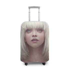 Чехол для чемодана 3D с принтом Sia в Курске, 86% полиэфир, 14% спандекс | двустороннее нанесение принта, прорези для ручек и колес | angel | pop | sia | ангел | поп | сиа