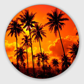 Коврик круглый с принтом Таиланд в Курске, резина и полиэстер | круглая форма, изображение наносится на всю лицевую часть | clouds | nature | palms | sky | sunset | thailand | tourism | закат | небо | облака | пальмы | природа | таиланд | туризм