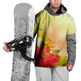 Накидка на куртку 3D с принтом Лилия в Курске, 100% полиэстер |  | Тематика изображения на принте: flower | красные | цветочки | цветы