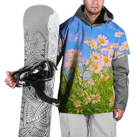 Накидка на куртку 3D с принтом Ромашка в Курске, 100% полиэстер |  | flower | лето | полевой цветок | цветочки | цветы