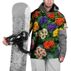 Накидка на куртку 3D с принтом Фиалки в Курске, 100% полиэстер |  | flower | лето | поле | полевой цветок | цветочки | цветы