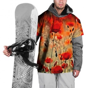 Накидка на куртку 3D с принтом Маковое поле в Курске, 100% полиэстер |  | Тематика изображения на принте: flower | красные | лето | поле | полевой цветок | цветочки | цветы