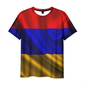 Мужская футболка 3D с принтом Флаг Армения в Курске, 100% полиэфир | прямой крой, круглый вырез горловины, длина до линии бедер | айастан | армения | босеан | вымпел | ереван | знак | знамя | кумач | орифламма | пойс | полотнище | символ | стяг | флаг | флюгарка | хайастан | штандарт