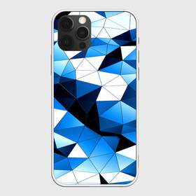 Чехол для iPhone 12 Pro Max с принтом Голубой полигон в Курске, Силикон |  | Тематика изображения на принте: абстракция | бумага | геометрия | грани | изгиб | линии | полигоны | полосы | постель | розовый | сочетания | текстура | треугольники
